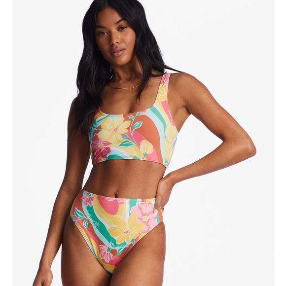 π₯π₯BILLABONG - CHASIN SUNBEAMS CROP TANK MAUI BIKINI SETπ₯π₯ - Picture 4 of 10